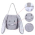 XinblueCo Plush Easter Bunny Basket, Personalized Egg Hunting Tote Bags with Long Plush Ears for Easter Decorations