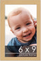 Poster Palooza 6x9 Traditional Natural Wood Picture Frame with UV Acrylic & Hanging Hardware