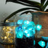 BOHON Natural Fluorite String Lights, Battery Operated with Remote, Sea Glass Raw Stones Decorative Lights 6.5ft 20