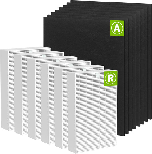 HPA300 HEPA Filter Replacement for Honeywell HPA300 Series Air Purifiers, Replace HRF-R3 (6 True HEPA + 8 Carbon)