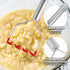 Zulay Kitchen Non-Scratch Potato Masher - Heavy-Duty Stainless Steel & Silicone Hand Masher, Red