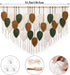 51.5" 33.5" KHOYIME Large Macrame Wall Hanging Boho Woven Tapestry, Chic Home Decor Modern Bohemian Handmade Leaf
