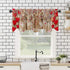 DOTOOMA 54x18 Inches Wooden Wall Red Astigmatism Love White Branch Lamp String Valentine's Day Window Valance Romantic