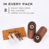 Wooden Wall Hooks, 2 Pack Coat Hooks Wall Mount, Heavy Duty Hooks for Hanging Towels and Coats (Walnut Wood)