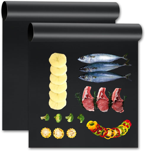Oven Liners for Bottom of Oven, Heavy Duty Nonstick Teflon Mat, 2 Pack, 16x24 Inch, BPA PFOA Free
