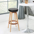 Shinnwa Bar Stool Cushion, Round Foam Padded Seat Covers, Waterproof Leather, Non-Slip Bottom, 13 Inch Black