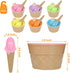 Hbaushun 26 Pack Set Frozen Summer Plastic Ice Cream Bowls with Spoons,Reusable Plastic ice Cream Cups,Cartoon Candy