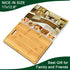 Large Bamboo Cutting Board with Built-In 3 Compartments and Juice Grooves, 17 x 12.6" Charcuterie Board for Kitchen