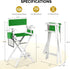31" 250lb OmySalon Director's Chair Height Folding Portable w/Storage Pouch & Footrest, Makeup Artist Chair for Salon