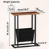 Yusong Narrow Side Table for Small Spaces, Small End Table with Magazine Holder, Skinny Slim Little Thin Table