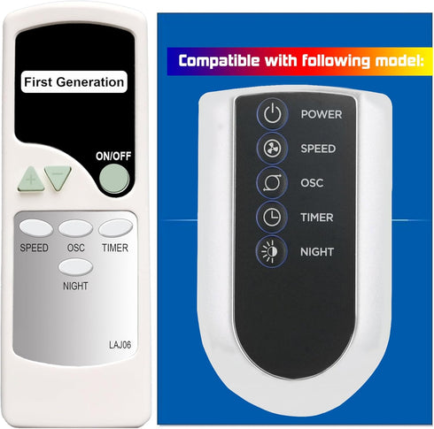 Replacement Remote Control for Lasko Household Tower Fan T42951