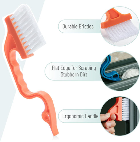 Slick- Window Track Cleaning Brush, 2 Pack, Tool for Window Groove Cleaning and Gap Cleaning