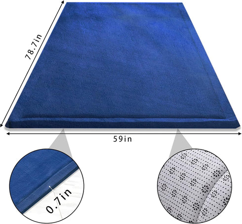 Eanpet Soft Tatami Area Rug Pad Non-Slip Memory Foam Carpet Large Playmats for Kids Crawling Non-Skid Doormats Living