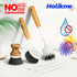 6 Pack Set Holikme Dish Brush Scouring Pad with Bottle Brush, Dish Brush, Palm Scrub Brush and Straw Brush, Dish