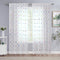 Urban Lotus White Sheer Curtains for Bedroom, 63-inch Metallic Polka Dot Window Curtain Panels for Kids Room