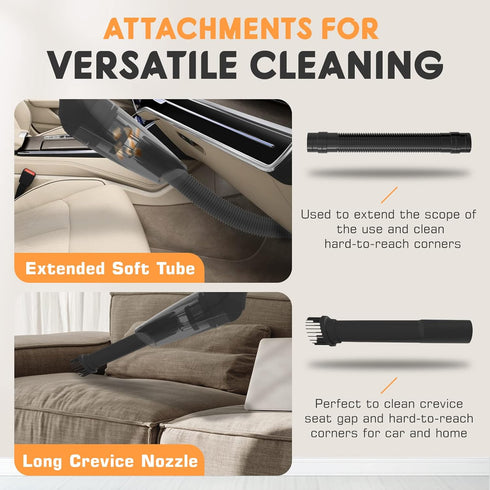 SEALON GV08 Cordless Handheld Vacuum Cleaner - 10K PA Suction Power, Ideal for Curtains, Carpets, Sofas, Pet Hair,