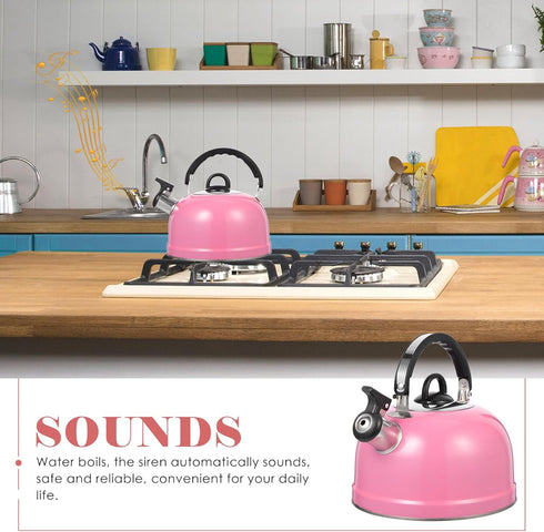 MAGICLULU Whistling Kettle, Mini Tea Kettle for Stovetop, Spherical Stainless Steel Teapot with Sound Pot