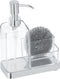 mDesign Plastic Kitchen Sink Countertop Hand Soap Dispenser Pump Bottle Caddy Organizer