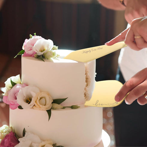 Wedding Cake Knife and Server Set, Mr and Mrs Forks, Cake Cutter Set for Wedding Anniversary and Bridal Shower Gifts