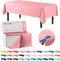 Exquisite Party Solids 54 Inch X 100 Feet Pink Plastic Table Cover Roll, Cut-to-Size Box with Convenient Slide Cutter