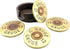 Bellaa Shotgun Shell Coasters 12 Gauge Set of 4 + Holder, Heavy Duty Rustic Decor for Dining