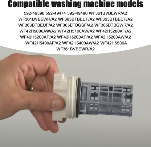 DC97-16991A AP5586931 Washing Machine Drain Pump Filter for Samsung Models, Replaces 2813211, PS4222025