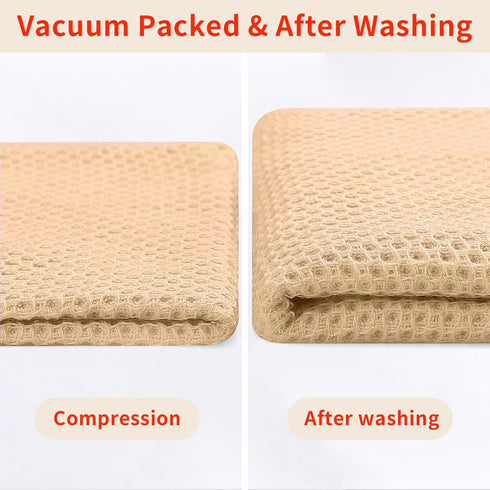 Homaxy 100% Cotton Waffle Weave Kitchen Dish Cloths, Ultra Soft Quick Drying Dish Towels, 12 x 12 Inches, 6-Pack