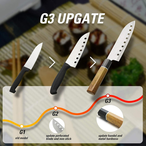 ISSEVE Sushi Making Kit, Sushi Bazooka Maker with Bamboo Mats, Chopsticks, Paddle, Spreader, Knife, DIY Roller Machine