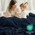 Kozyhvn 100% 50" 70", 6 Cotton Muslin Blanket Large x Layers Breathable and Lightweight Navy Throw Blanket for Bed