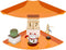 Sezanrpt 9.5x9.5 Inch Acrylic Corner Floating Shelf Set of 2, Orange Corner