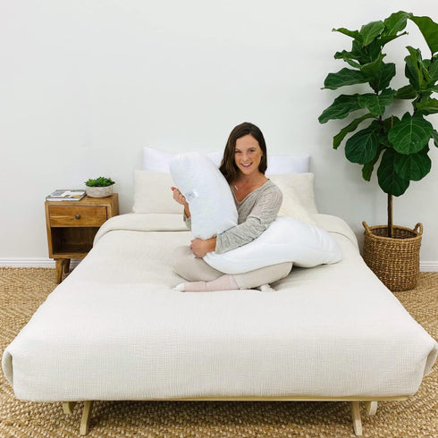 Supportive Full Body Pillow Contours to Body Soft Pillow Extra Long Pillow for Bed All Sleep Positions Pregnancy