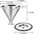 LHS Stainless Steel Pour Over Coffee Dripper - Reusable Metal Cone Filter - Single Cup Coffee Maker 1-4 Cup