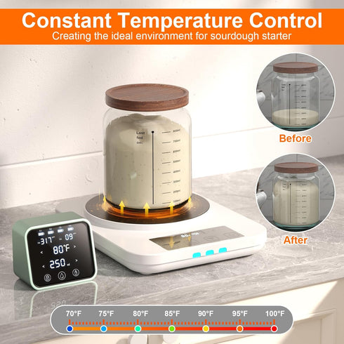 Electric Sourdough Starter Warmer, Upgrade Warming Heating Pad Mat for Sour Dough Starter, Sourdough Heater Proofing