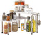 GHWIE Corner Shelf Organizer, 3 Tier Bamboo Kitchen Countertop Rack for Living Room,