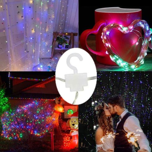 Curtain Lights String Lights Bedroom - 300 LED 9.8x9.8Ft Twinkle String Light Decorations for Indoor Outdoor Decor