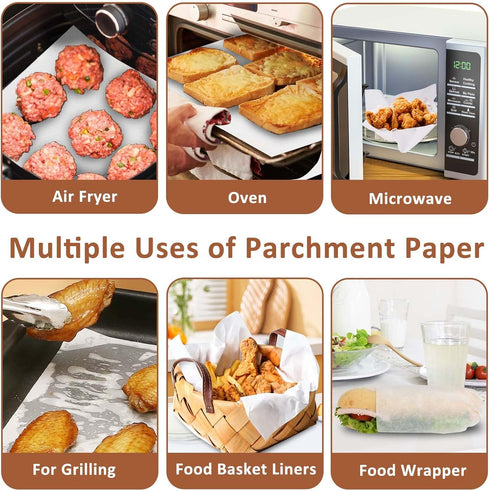 100PCS Deli Paper Sheets 12 12", Unbleached White Wax Paper for Food Basket Liners