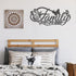Family Metal Wall Decor Word Sign, Black Family Makes This House A Home Art, Butterflies Love Heart Wall Hanging