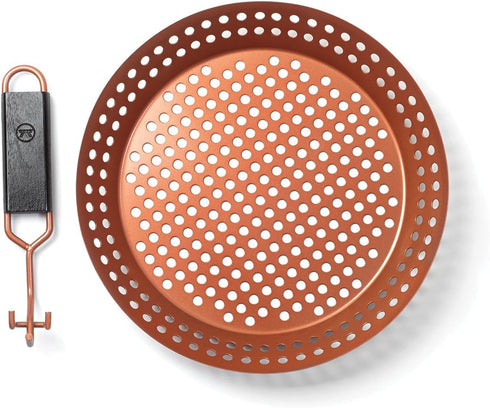 Outset QN77 Grill Skillet - Copper Non-Stick with Removable Soft-Grip Handle