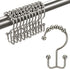 Shower Curtain Hooks Rings – TENOVEL Double Sided Rust Proof Hooks for Bathroom Shower Rods, Brushed Nickel, Set of 12