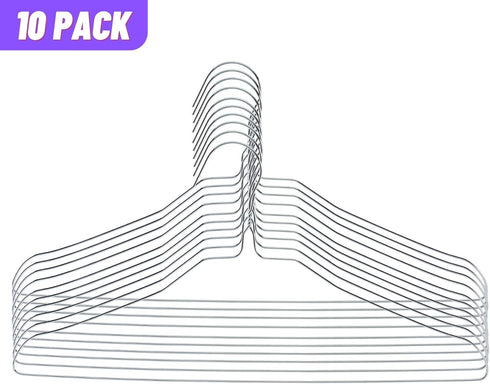 Mr. Pen Wire Hangers, 10 Pack Metal Hangers for Clothes, Slim Standard Wire Coat Hangers, Silver