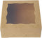 ONE MORE 6" Brown Bakery Boxes with PVC Window for Pie and Cookies, 12 Pack, Natural Kraft Paper