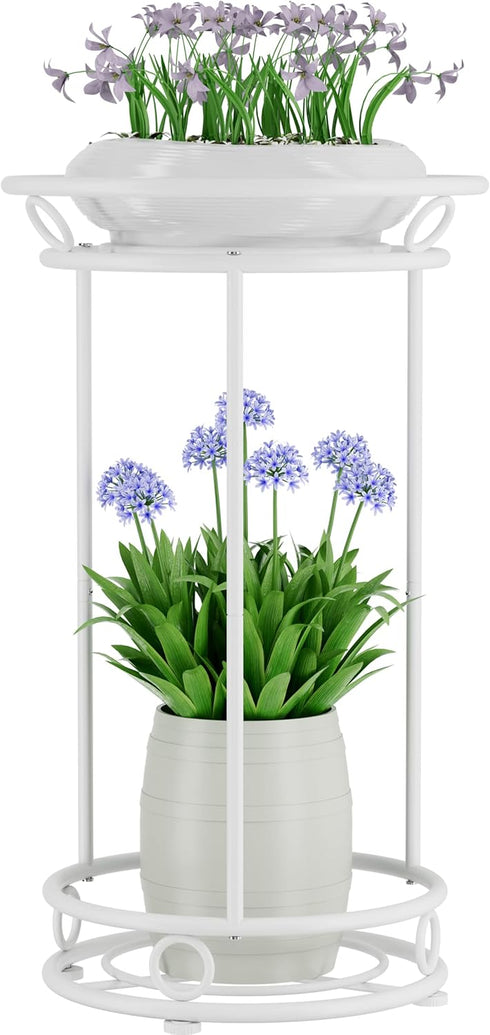 YIUKEA Plant Stand Indoor Outdoor - Metal Planter Holder Shelf Tall Tiered