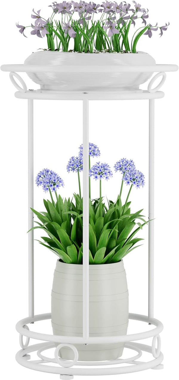 YIUKEA Plant Stand Indoor Outdoor - Metal Planter Holder Shelf Tall Tiered