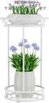 YIUKEA Plant Stand Indoor Outdoor - Metal Planter Holder Shelf Tall Tiered