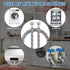 Stainless Steel Washing Machine Hoses, 4ft - 2 Packs Braided Premium Washer Supply Lines for Hot and Cold Water
