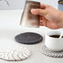 Windran Set 8, (8 Colors,4.17 Inch) Woven Coasters of Absorbent Drink Coasters with Holder, Boho Cotton Coffee Cup
