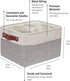 Closet 3 Pack) DECOMOMO Storage Baskets for Shelves - Fabric Storage Bins, Linen Organizers and Storage (Grey & White