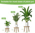 Vecxoty 3-Pack 6-12 Inch Wood Plant Stands Indoor, Single Plant Stand for Pots, Mid-Century Modern Plant Stool, Tall