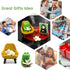 RAQWI Set Cute Frog Reading on Yellow Sofa Figurine with Cat Painting & Kitten Statue, Mini Resin Animal for Office