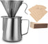Lalord Pour Over Coffee Maker, 304 Stainless Steel wIth 100 pcs Paper